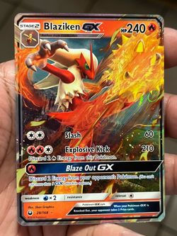 Pokemon TCG Blaziken GX 28/168 SM Celestial Storm Ultra Rare Holo Card NM 2018