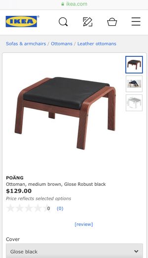 Ikea Poang Chair And Ottoman Medium Brown Glose Robust Black