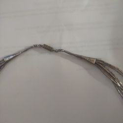 Vintage Navajo Silver Necklace 