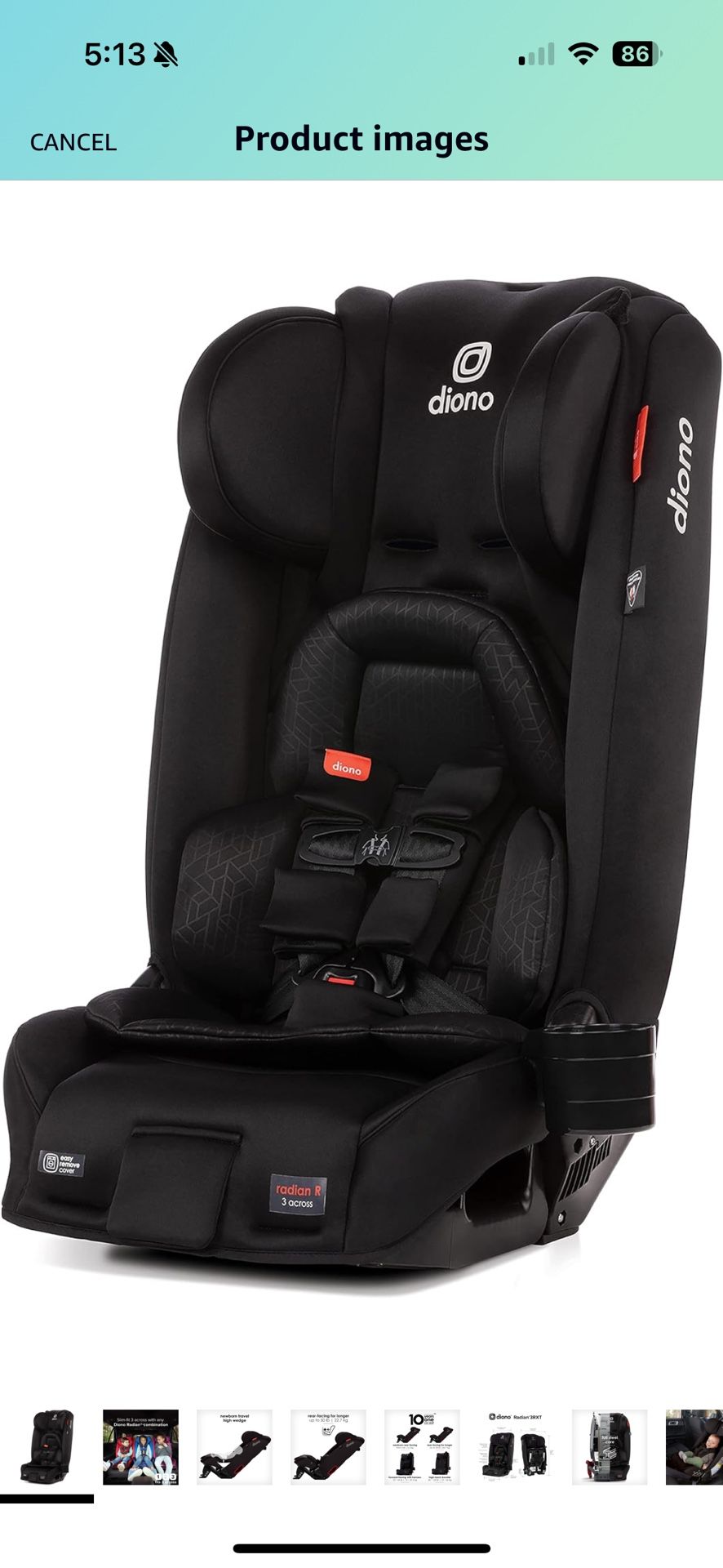 Brand New Diono Radian 3RXT Convertible Car Seat