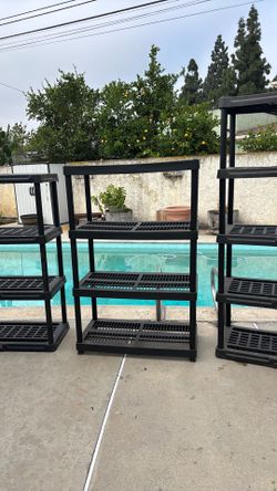 3 shelving units