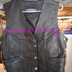 Ladies Unik Leather Apparel  Biker Vest Size XXL-$48.00