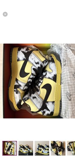Nike Dunk High Retro 1985 Acid Wash Yellow/Black – Size 12.5 (Like New w/ Box)