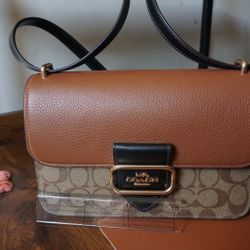 Coach BRAND NEW  Morgan Square Crossbody Colorblock Signature Canvas