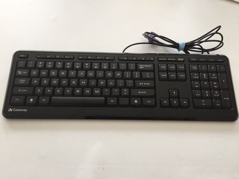 Gateway Desktop Computer Keyboard Wired PS/2 Black KB-0817