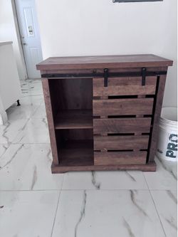 Rustic Barn Door Cabinet