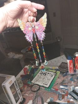 Butterfly Wind Chime Diamond Art