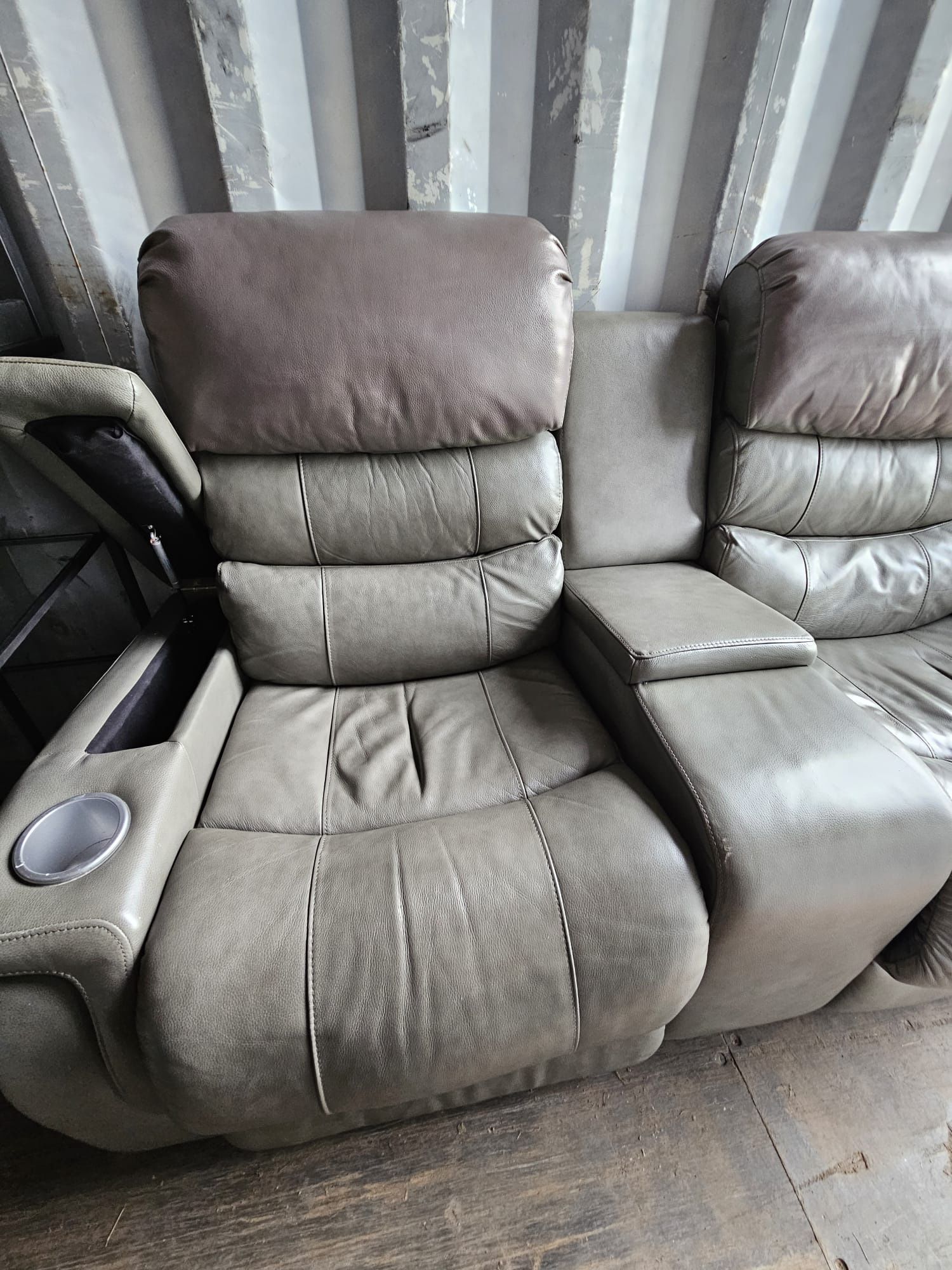Dwyer Double Reclining Sofa with Center Drop Down Cup Holders