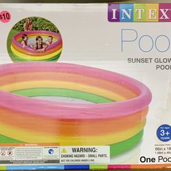 Intex Sunset Glow Inflatable Family Swimming Pool 