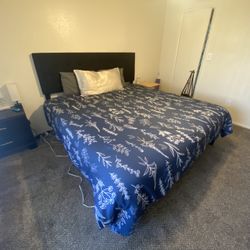 King Raised Bed Frame with Headboard