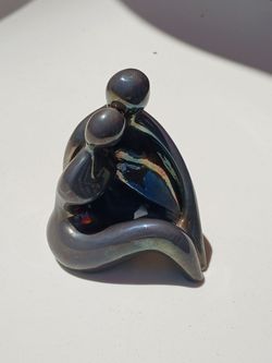 Vintage 925 Sterling Silver Couple's Sculpture Signed D. Jaron