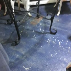 Black Metal Glass Dinning set 