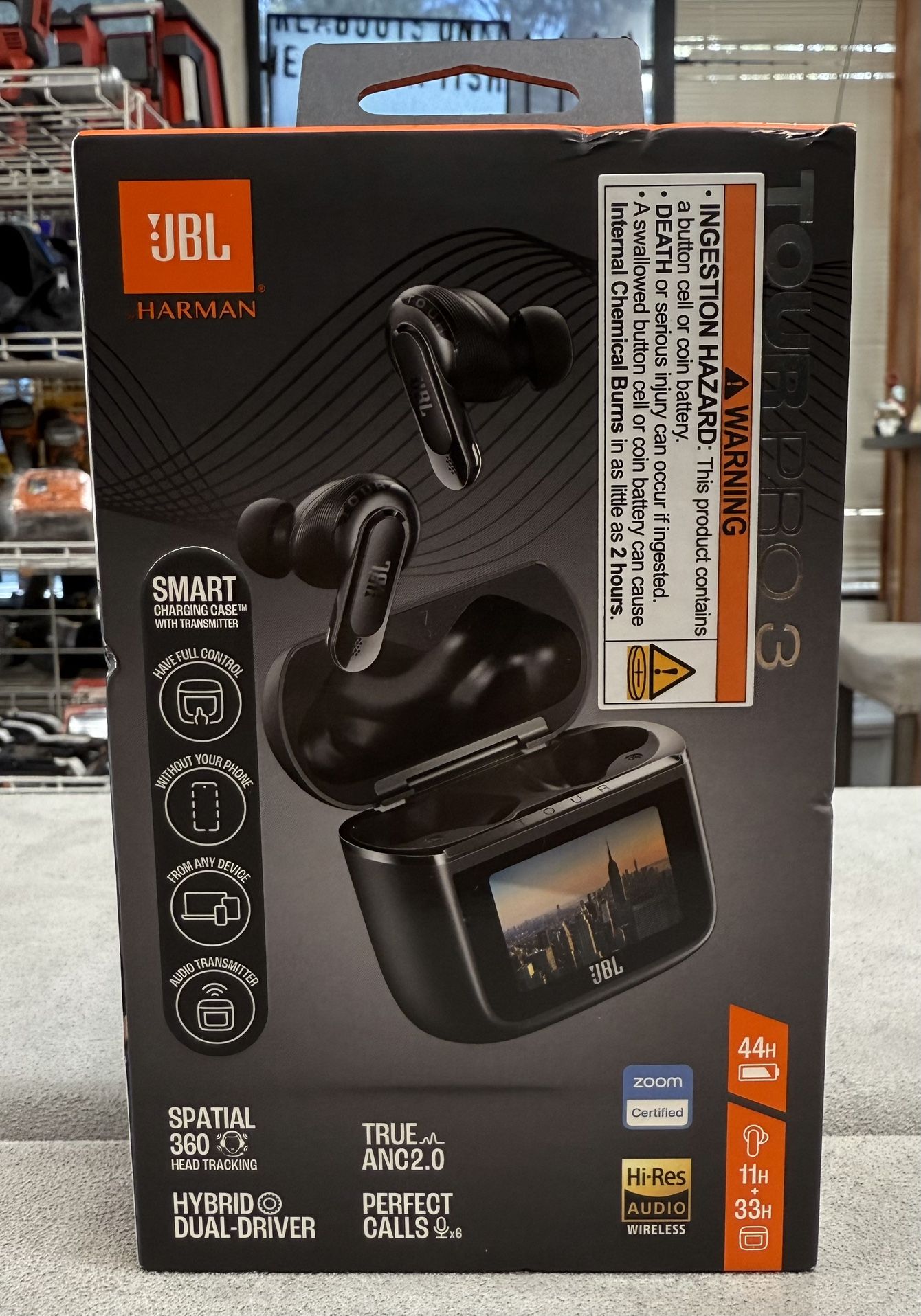 JBL Tour Pro 3 True Wireless Noise Cancelling Earbuds - Black