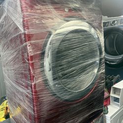 LG set Washer And Gas Dryer Front load “cherry Red” 