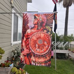 Aztec Warrior Flag Size 3ftx5ft 