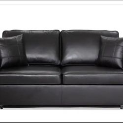 Black Leather Sofa