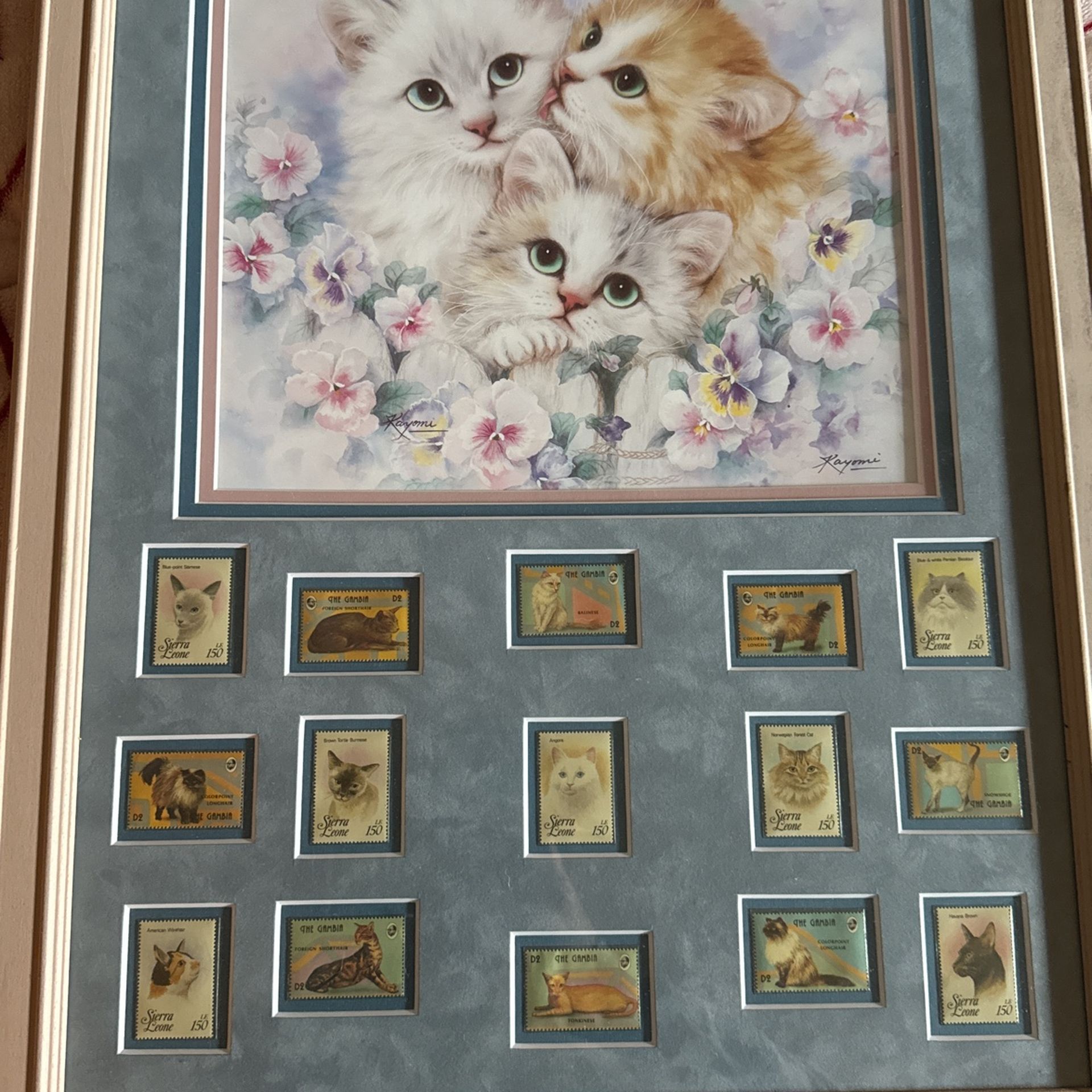 Little Dreamers By Kayomi Framed Stamp Collection