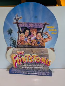 1994 The Flintstones Movie Cast Signed Display Standee John Goodman Rick Moranis