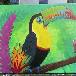 Colorful Toucan Painting 