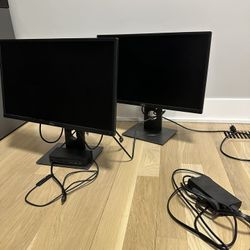 2 Dell Monitors With Multi Monitor Docking Station