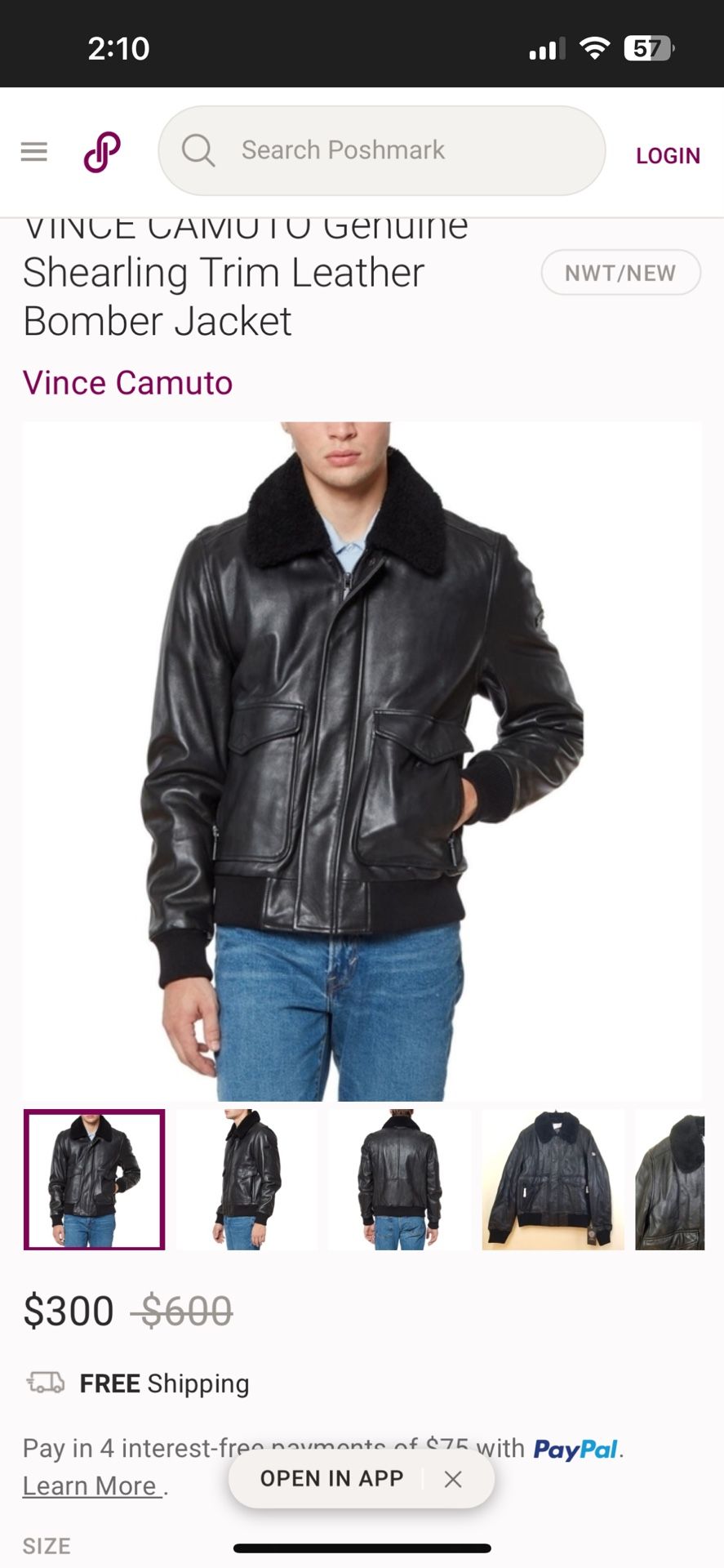 Vince Camuto Leather Jacket