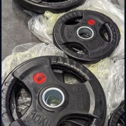 Rubber Weights, Olympic Weights, Barbells, Dumbbells, Smith Machine, Squat Rack.