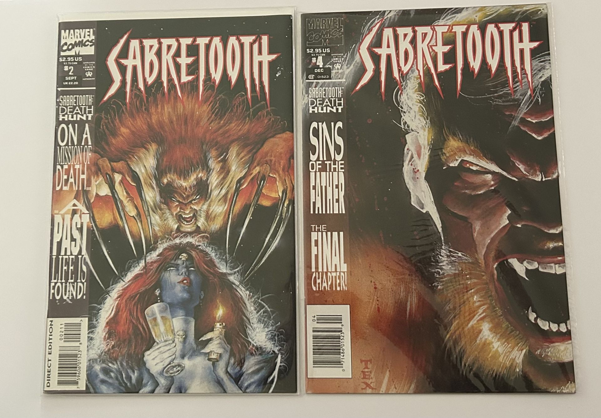 Sabretooth Comic Books, Volume 1, No. 2 And No. 4