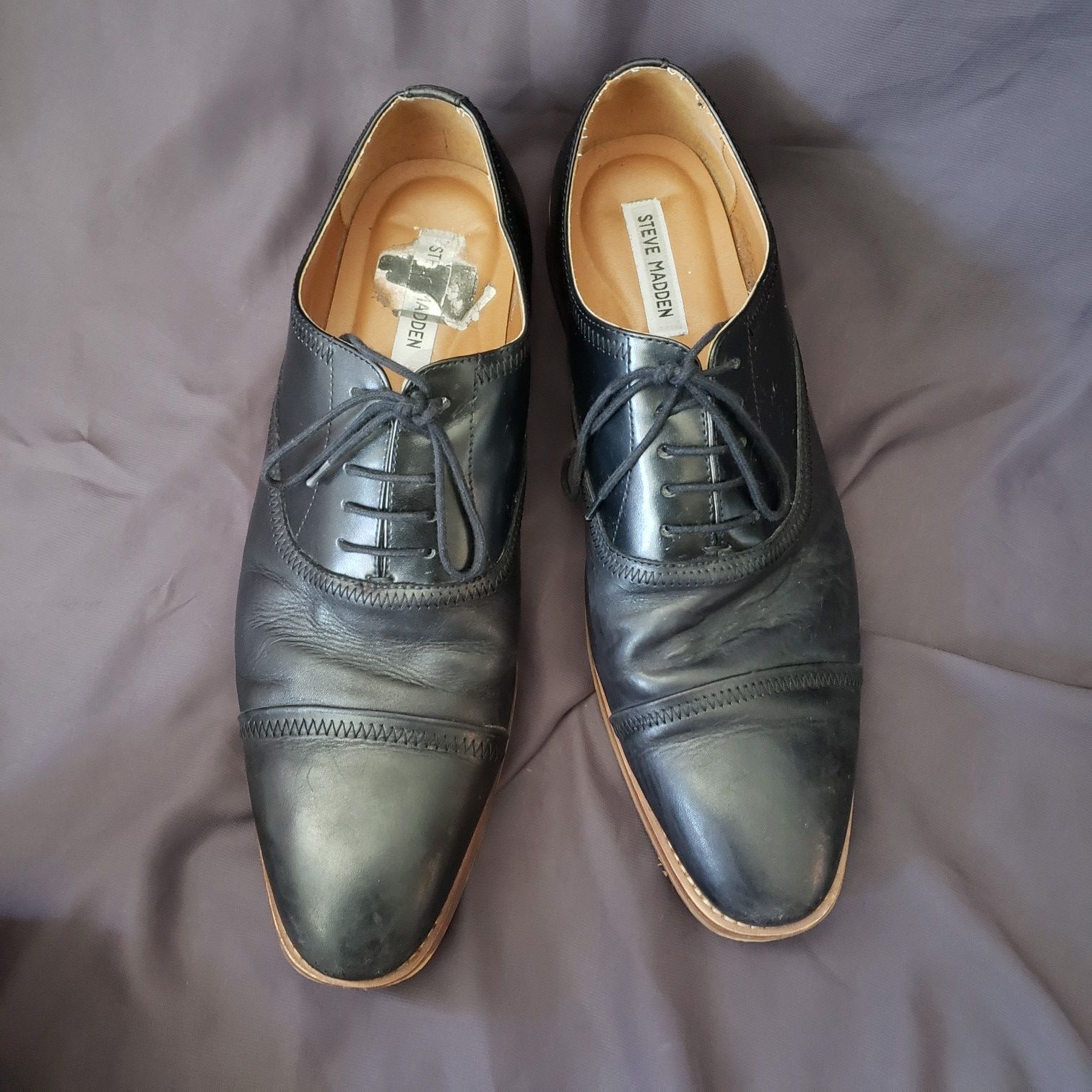 STEVE MADDEN Men's P-Nellow Black Nubuck Casual Dress Lace Up Oxfords Size 13 $30 OBO (retails $90)