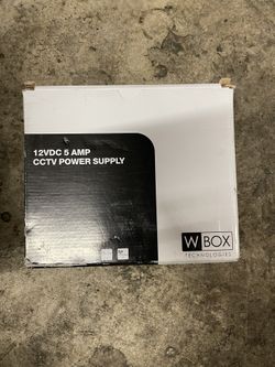 W Box 12VDC 5 Amp CCTV Power Supply