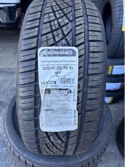 225/40R19 continental extreme contact DWs06 buy (4) tires get free alignment