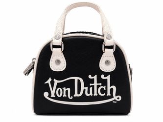 Von Dutch Black And White With Eyeball Bag