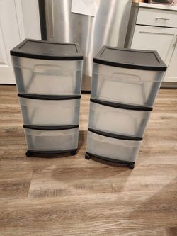 3 Drawer Plastic Storage Bins On Wheels 
