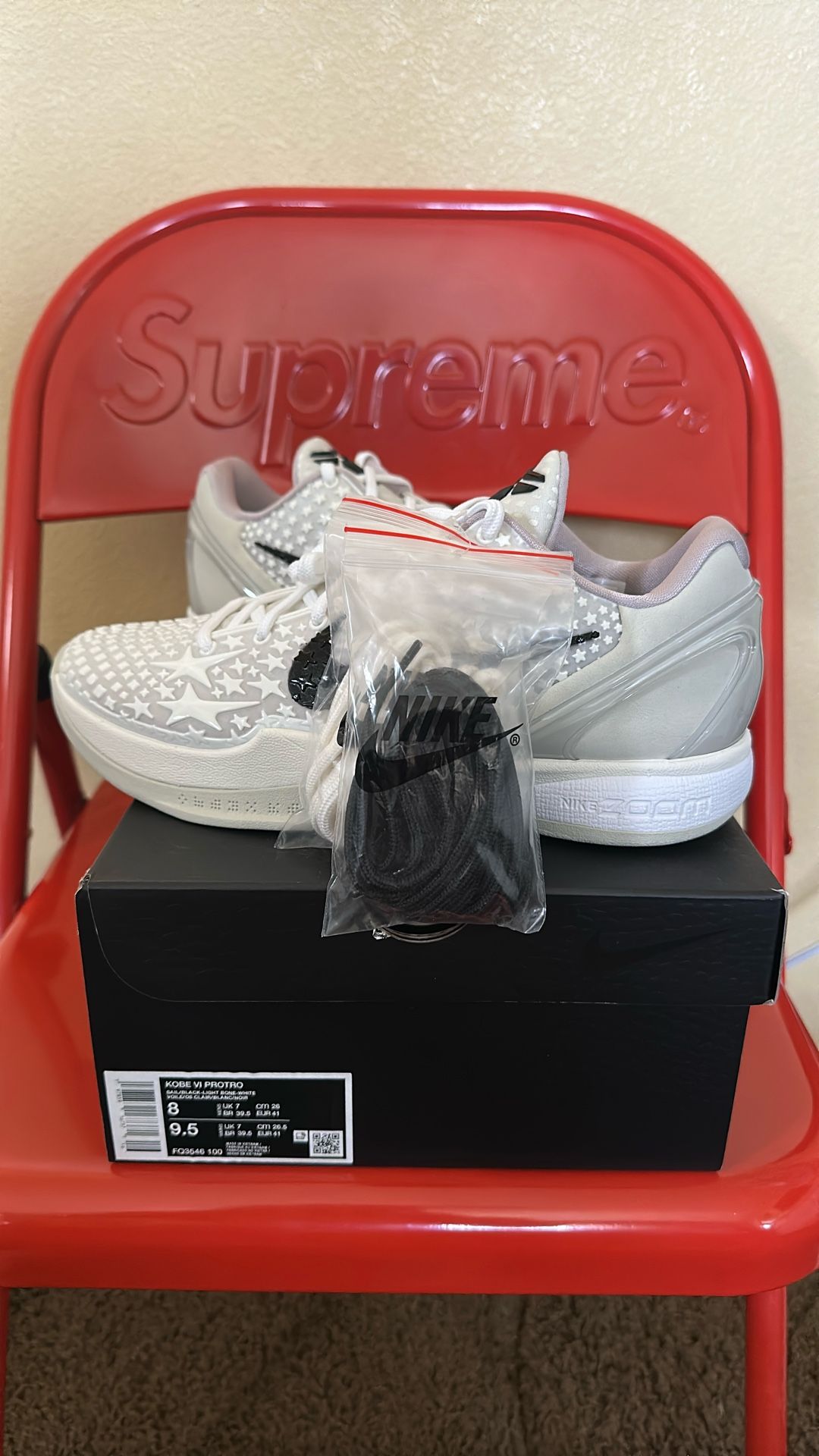 Nike Kobe 6 Protro All Star Sail White Size 8