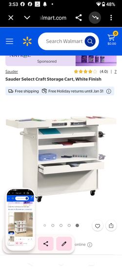 Sauder Craft Pro series Craft Hobby Storage White finish