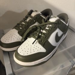 Olive Green Nike Dunk Low Gs Size 6