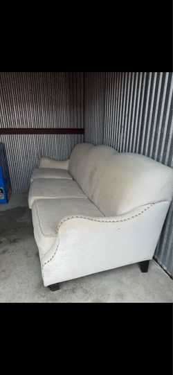 Cream colored sofa