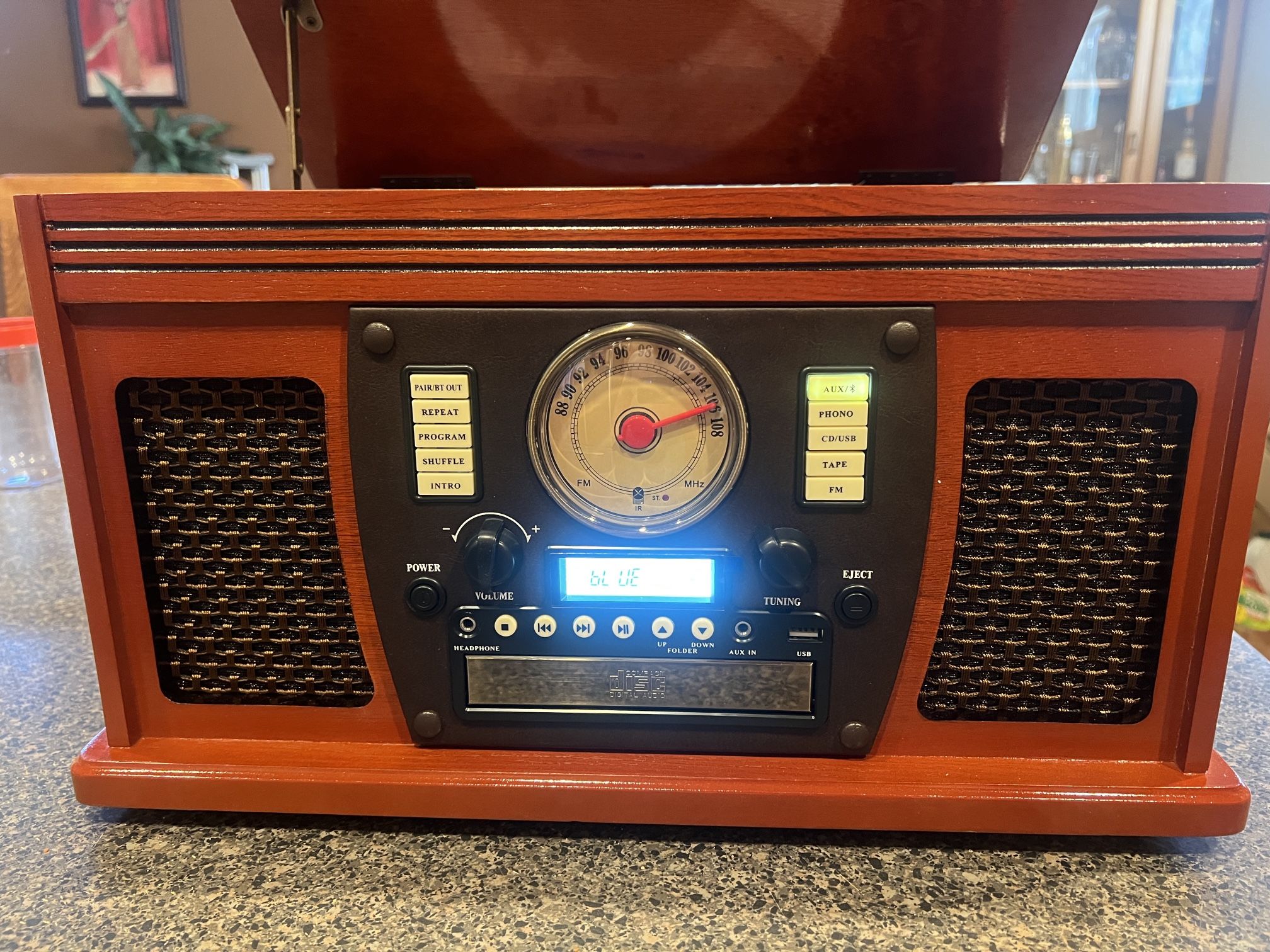 NEW Victrola Navigator 8-in-1 Bluetooth Record Player with Built-in Speakers