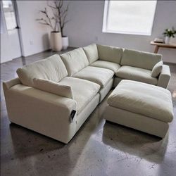 Elyza Linen 5-Piece Sectional