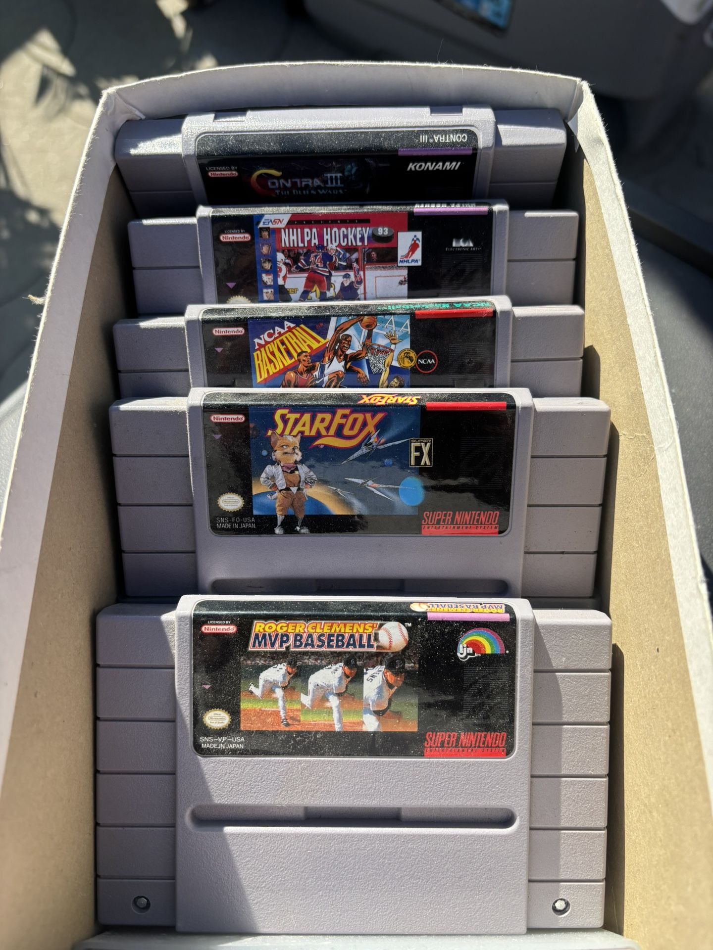 Super Nintendo Game Cartridge Collection