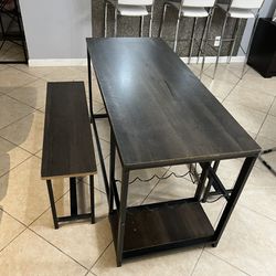 Nice And Minimalist Dining Table With Two Benches 