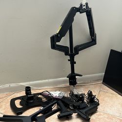 Dual Mount Monitor Stand With Monitors 