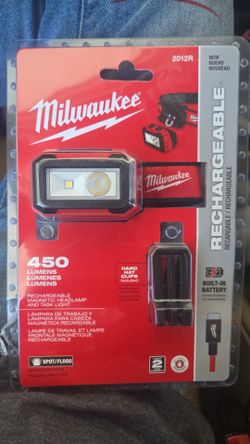 450 Lumen Milwaukee headlamp and work light