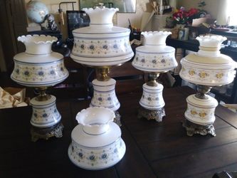 Antique Quoizel Hurricane Lamps