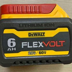DeWalt New 6ah Battery Flex Volt 