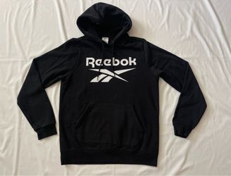 Reebok Hoodie Pullover Long Sleeve Shirt Sweatshirt Top Tee Black Men Medium M
