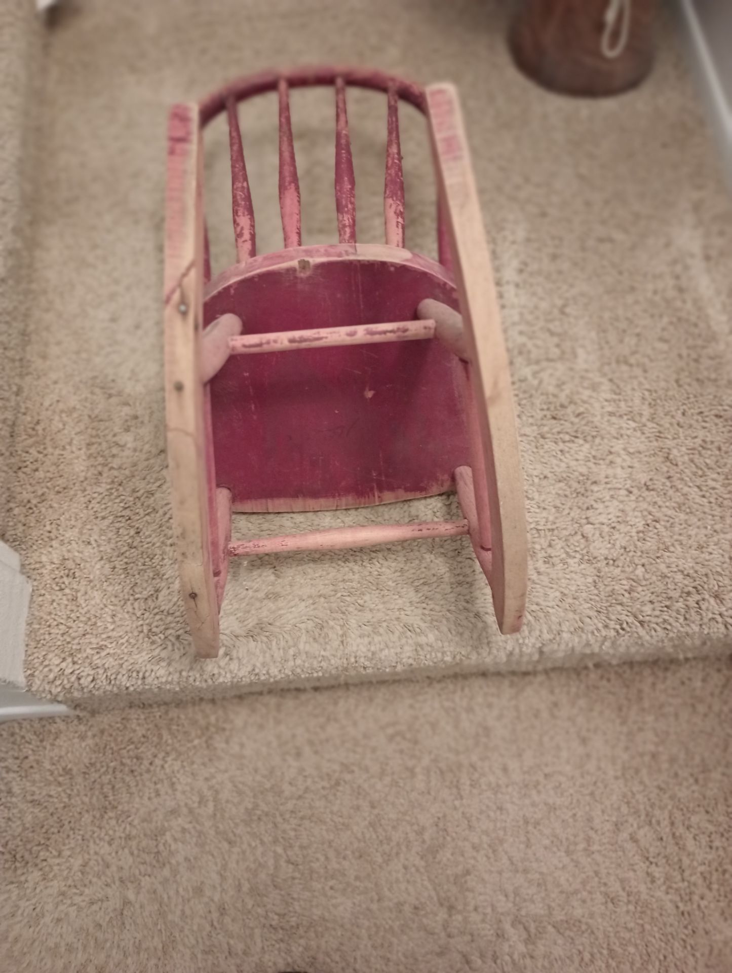 1912 antique childs rocking chair
