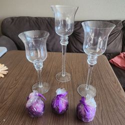 Beautiful Glass Candle Holders 