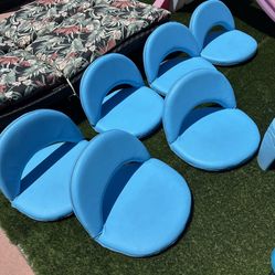 Lakeshore Blue Flex-Space Washable Comfy Floor Seat - 5 Adjustable Positions - Fold Flat - LIKE BRAND NEW - EXCELLENT CLEAN CONDITION - 6 Available