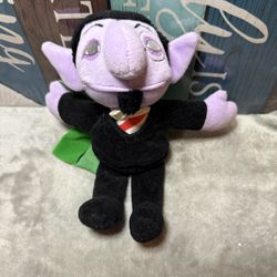 Vintage Tyco THE COUNT Sesame Street Beans Muppet 8" Plush 1997