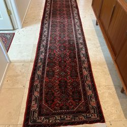  Exquisite Handmade Persian Saraband Wool Runner - 12’8” X 2’9” - Natural Vegetable Dyes